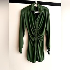 Rich green colored dress